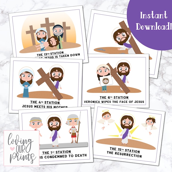 Way of the Cross Printable Etsy