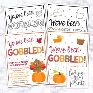 Youve Been Gobbled You #39 ve Been Gobbled Thanksgiving Printable Youve