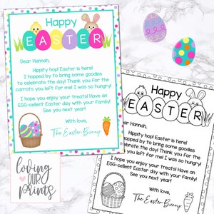 Carta editable del conejito de Pascua, carta del conejito de Pascua, carta del conejito de Pascua imprimible, carta del conejito de Pascua al niño, carta del conejito de Pascua