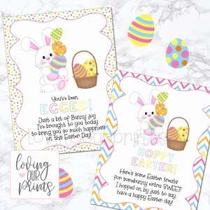 Carta de conejito de Pascua imprimible, te han puesto huevos imprimibles, niños imprimibles de Pascua, carta del conejito de Pascua, cesta de Pascua, regalo de Pascua