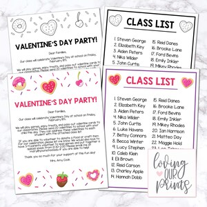 Folleto editable de fiesta de clase del día de San Valentín, folleto de fiesta de clase del día de San Valentín, fiesta en el aula del día de San Valentín, folleto editable del día de San Valentín