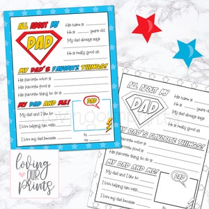 Tout sur mon père, questionnaire fête des pères, cadeau fête des pères, imprimable fête des pères, carte fête des pères, questions fête des pères