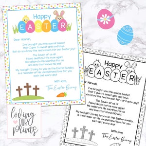 Carta del conejito de Pascua, Carta del conejito de Pascua editable, Imprimibles cristianos de Pascua, Pascua cristiana, Pascua cristiana, Pascua religiosa