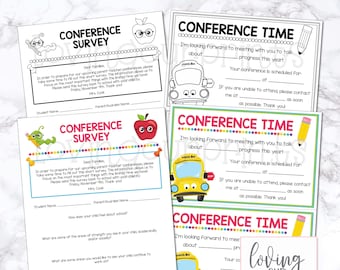 Parent Teacher Conference Forms, Parent Teacher Conference Editable, Parent Teacher Conference Reminder, Parent Questionnaire, Survey