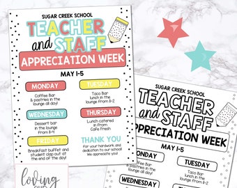 Teacher Appreciation, Editable Teacher Appreciation Flyer, Teacher Appreciation Week Flyer, Teacher Appreciation Week Template