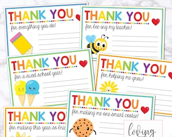 Teacher Appreciation Notes Bundle, Teacher Appreciation Note, Teacher Appreciation Thank you cards, Teacher Appreciation Thank You