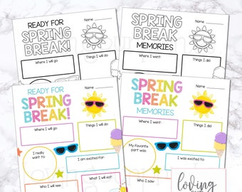 Spring Break Worksheets, Return from Spring Break Worksheets, Before Spring Break Worksheet, Spring Break Return, Welcome Back