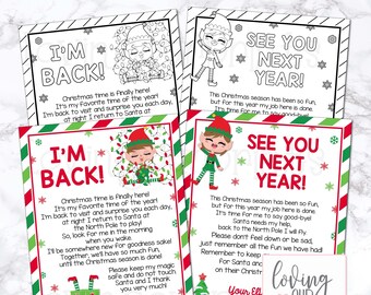 Elf Letter, Elf Letter Template, Elf Letters, Elf Letter Im Back, Elf Letter Editable, Editable Elf Arrival Letter, Elf Arrival and Goodbye