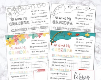 Grandparent Gifts, Grandparents Day Printable, Grandparents Day Gifts, Grandparents Day Gift Ideas, All About My Grandma, All About My Grand