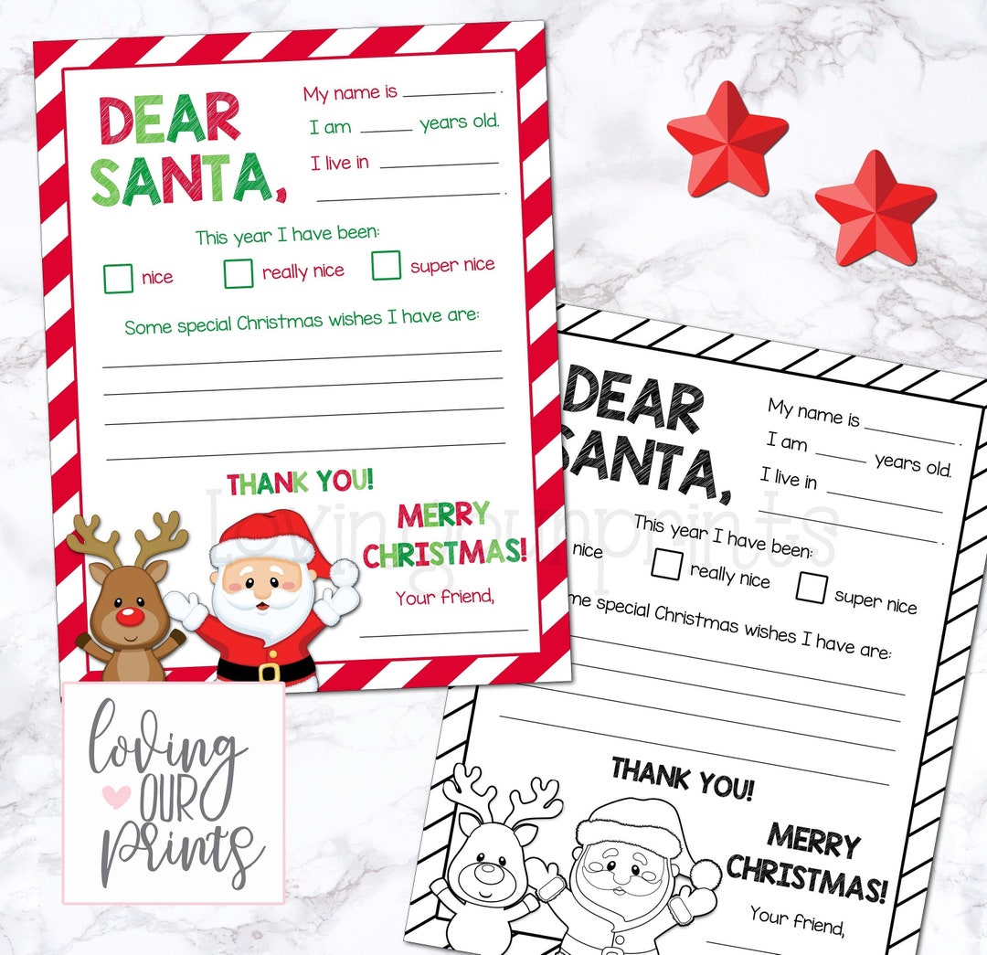 Letter to Santa, Letter to Santa Printable, Letter to Santa