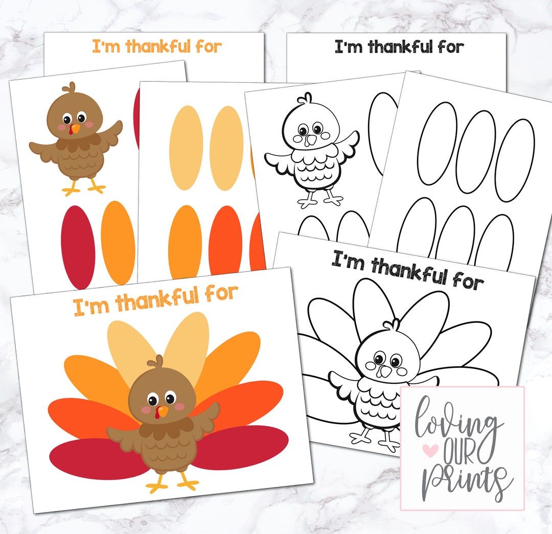 Thankful Turkey Thankful Turkey Printable I Am Thankful For