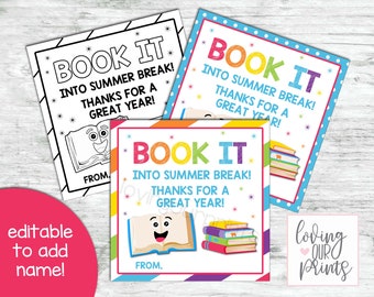 End of the year book tags for students, Editable end of the school year tag, Editable end of the year tags, End of the year student gift