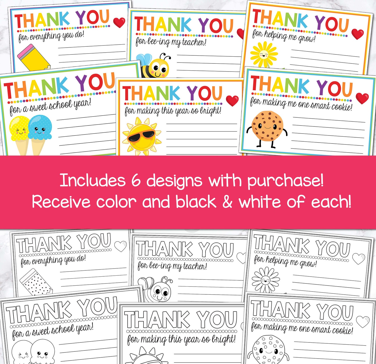 Teacher Appreciation Notes Bundle, Teacher Appreciation Note, Teacher ...