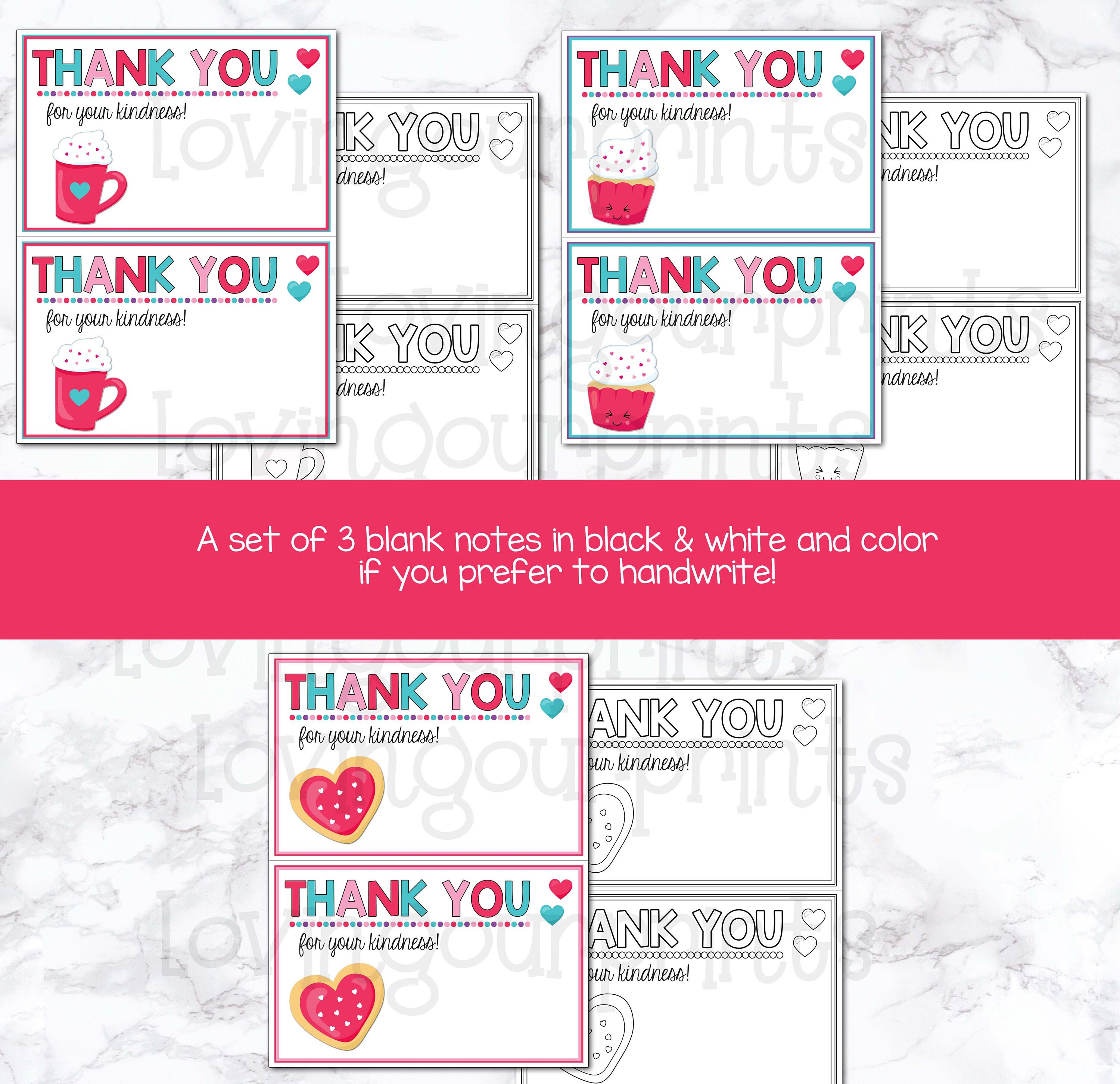 Editable Valentines Day Thank You Card, Valentine Thank You for ...
