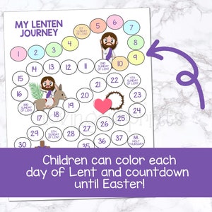 Lenten Calendar, Ash Wednesday Printable, Lent Calendar, Lenten ...