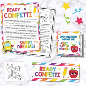 Ready Confetti, Ready Confetti Printable, Ready Confetti Tags Printable, Ready Confetti Poem, Ready Confetti Kindergarten, PreK, Preschool