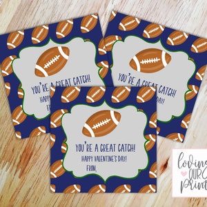 Fußball Valentinstag Tag Karte - INSTANT DOWNLOAD - Printable Fußballfeld Valentinstag - DIY Valentinstag