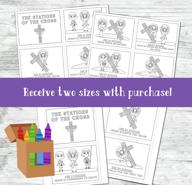 Stations of the Cross Coloring Pages for Kids, Easter Story Coloring ...