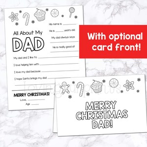 Christmas Card for Dad, Christmas Card for Dad From Kids, All About My ...