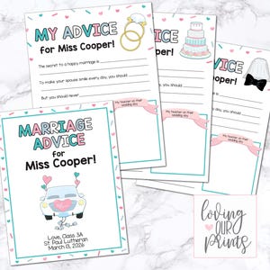 My Teacher is Getting Married, Advice Book from Students, Marriage Advice for My Teacher, Class Wedding Shower, Advice for Newlyweds