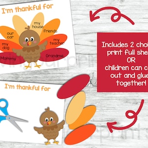 Thankful Turkey, Thankful Turkey Printable, I Am Thankful For, I Am ...