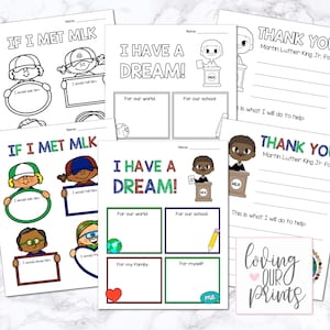 Martin Luther King Activities for Kids, MLK Day Activity, Martin Luther King Jr. Day, Martin Luther King Activities Sheets