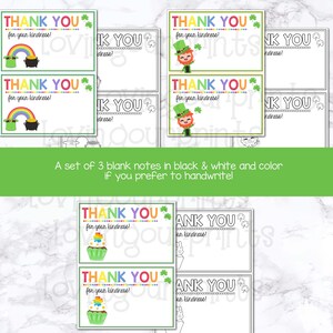 St Patricks Day Thank You Card, St Patricks Day Thank You, Editable St ...