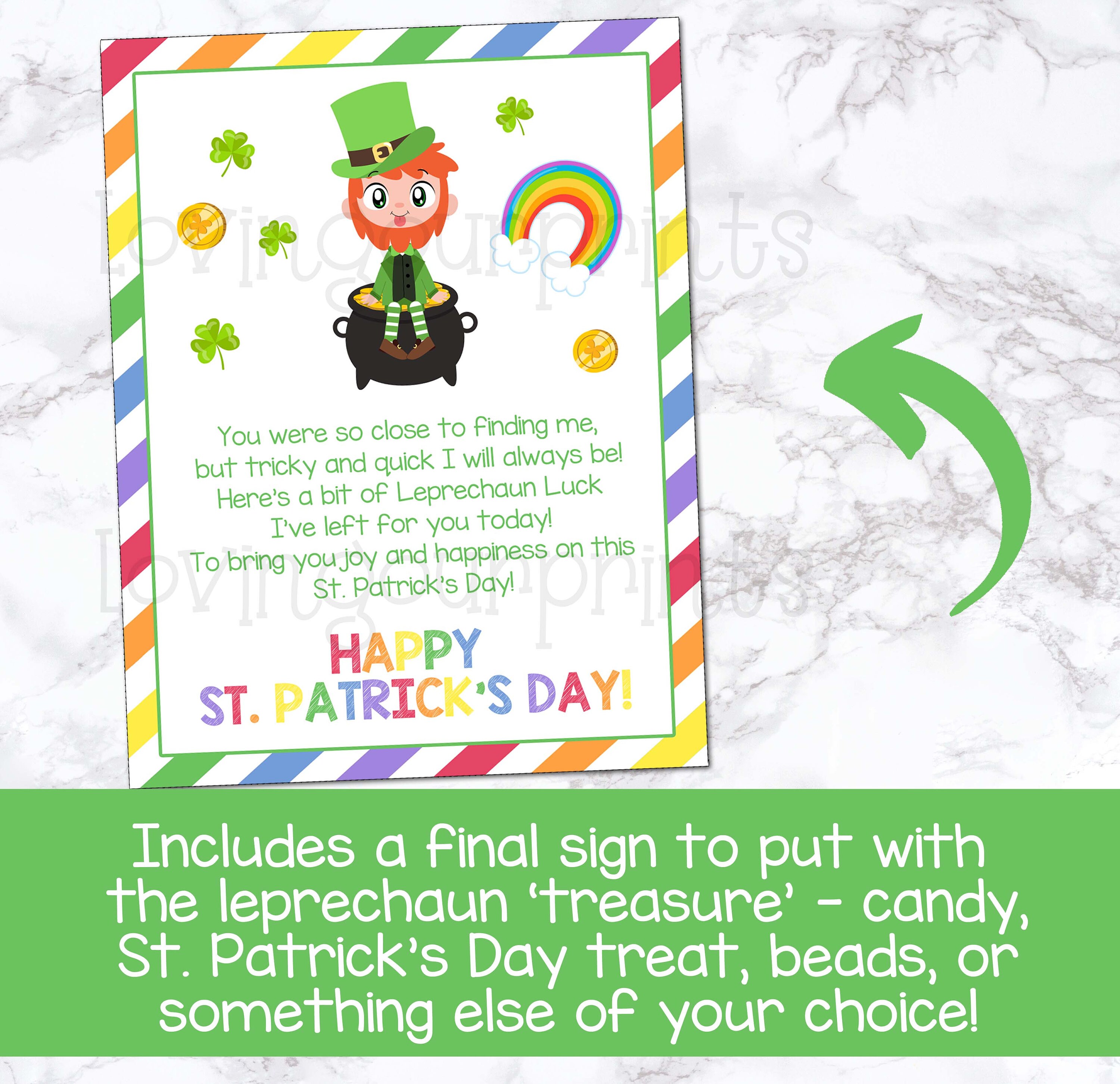 St Patricks Day Scavenger Hunt, Leprechaun Scavenger Hunt School, St ...