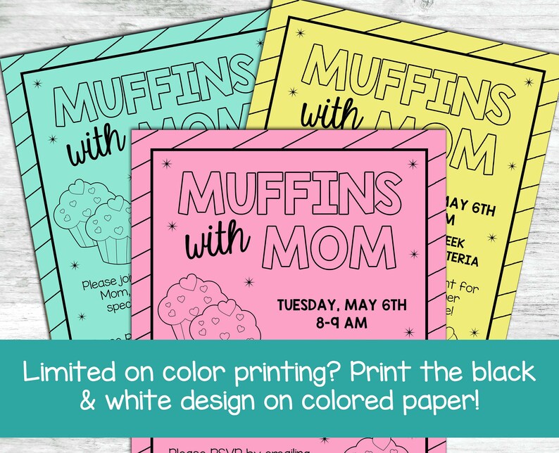 Muffins with Mom, Muffins with Mom Invite, Muffins with Mom Editable Invitation, Muffins with Mom Invitation, Muffins with Mom Flyer image 5