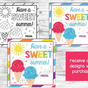 Have a Sweet Summer Tag, Have a Sweet Summer Printable, Have a Sweet ...