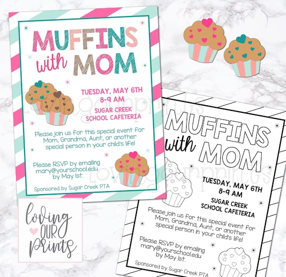 Muffins With Mom Muffins With Mom Invite Muffins With Mom Etsy