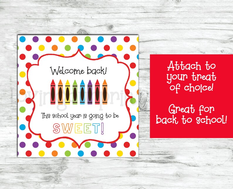 Back to School Treat Tag Back to School Tag First Etsy