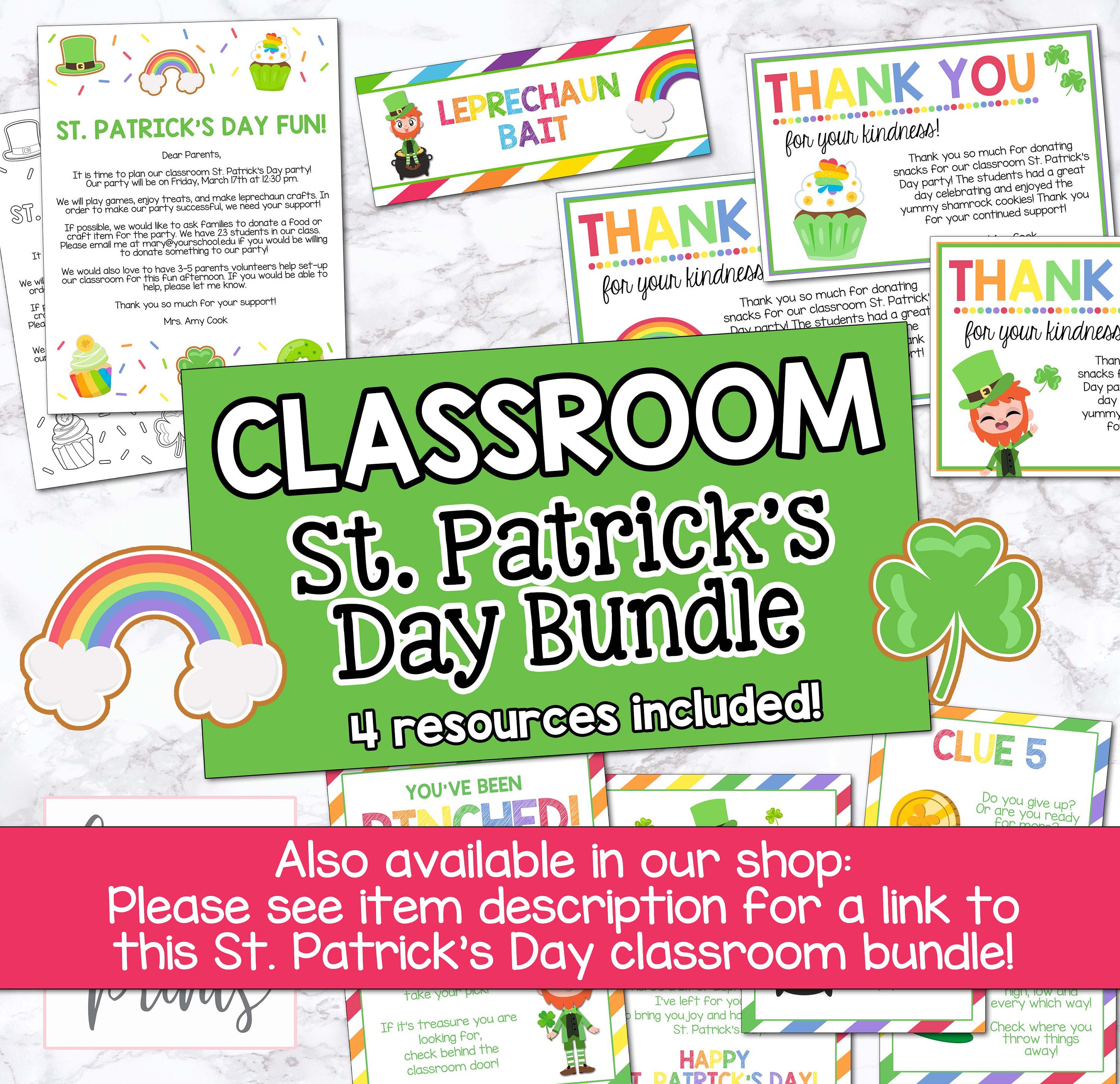 St Patricks Day Scavenger Hunt, Leprechaun Scavenger Hunt School, St ...