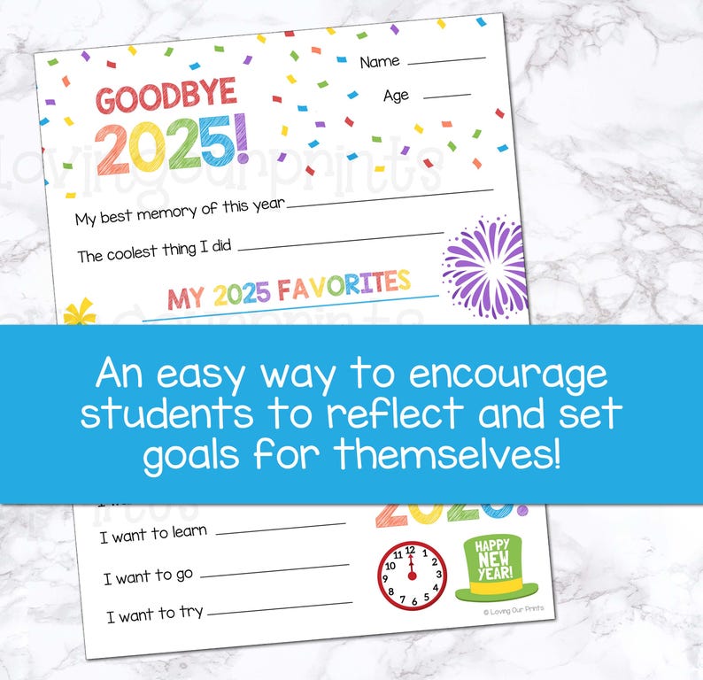 New Year Goals for Kids, New Years Resolution Kids, New Years Resolution Worksheet, New Year Resolution for kids, New Year 2026 image 3