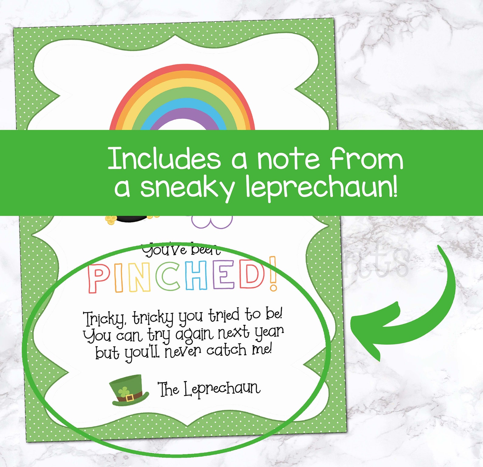 St. Patrick's Day Printable Leprechaun Note for Kids - Etsy