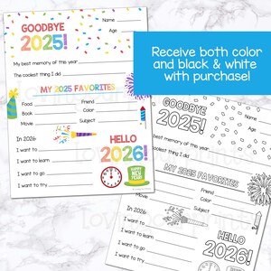 New Year Goals for Kids, New Years Resolution Kids, New Years Resolution Worksheet, New Year Resolution for kids, New Year 2026 image 2