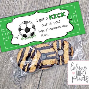 Soccer Valentines, Soccer Valentine Printable, Editable Valentine Treat Bag Toppers, Editable Valentine Cards for Kids