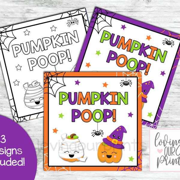 Pumpkin Poop, Pumpkin Poop Bags, Halloween Pumpkin Poop Bag, Pumpkin Poop Printable, Pumpkin Poop Tag, Pumpkin Poop Halloween Bag