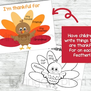 Thankful Turkey, Thankful Turkey Printable, I Am Thankful For, I Am ...