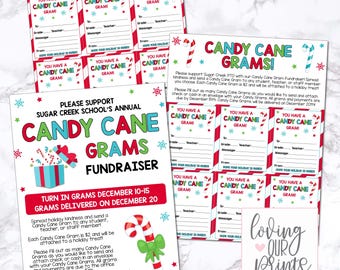 Canne en bonbon Grammes imprimable, Flyer de collecte de fonds Cannes de bonbon Grammes, Grammes de canne de bonbon modifiables, Collecte de fonds cannes de bonbon Grammes, Flyer Cannes de bonbon Grammes