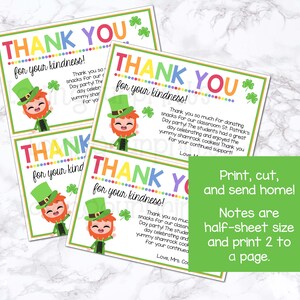 St Patricks Day Thank You Card, St Patricks Day Thank You, Editable St ...