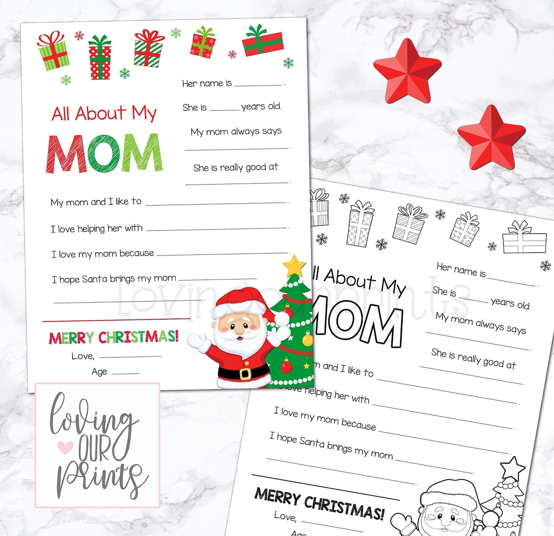 Christmas Card for Mom, Christmas Card for Parents From Kids, Mom ...