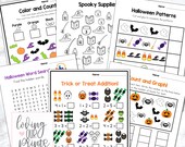 Halloween Printables, Halloween Worksheets for Kids, Halloween Fun Worksheets, Activity Pages for Kids, Halloween Activities for Kids