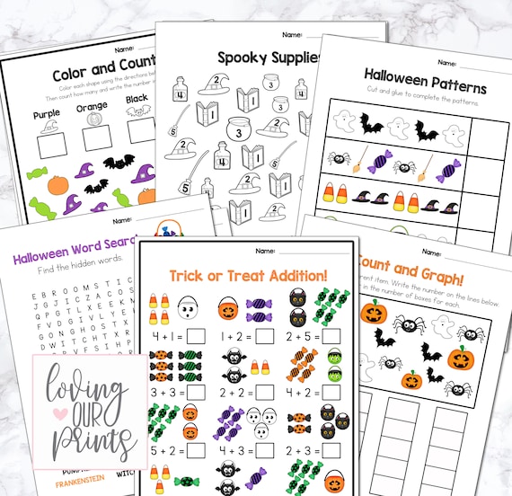Halloween Printables, Halloween Worksheets for Kids, Halloween Fun Worksheets, Activity Pages for Kids, Halloween Activities for Kids