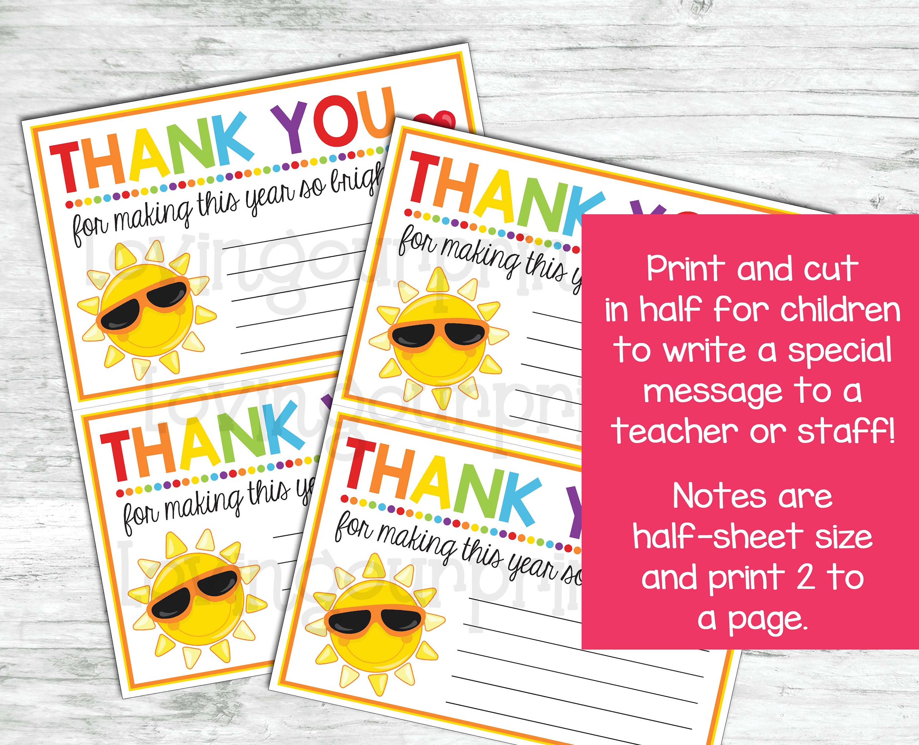 Teacher Appreciation Notes Bundle, Teacher Appreciation Note, Teacher ...
