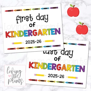 Erster Tag des Kindergartens Zeichen, Erster Tag des Kindergartens druckbar, Kindergarten Zeichen druckbar, Kindergarten Zeichen ersten Tag