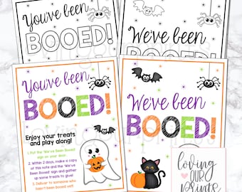 Youve Been Booed, Youve Been Booed Printables, You've Been Booed, You've Been Boo'd Printables, Halloween Printables, Instant Download