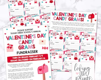Valentines Day Candy Gram, Valentine's Day Candy Gram PTO, Valentine Candy Grams, Candy Gram Valentine, Template, Valentine Candy Gram Card