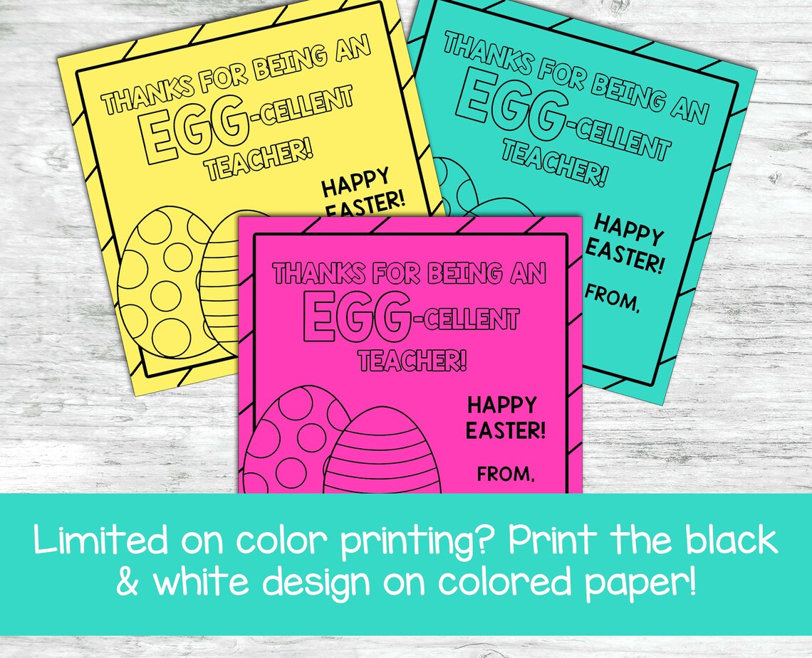 Eggcellent Teacher Editable Eggcellent Teacher Tag - Etsy