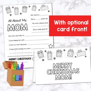 Christmas Card for Mom, Christmas Card for Parents From Kids, Mom ...